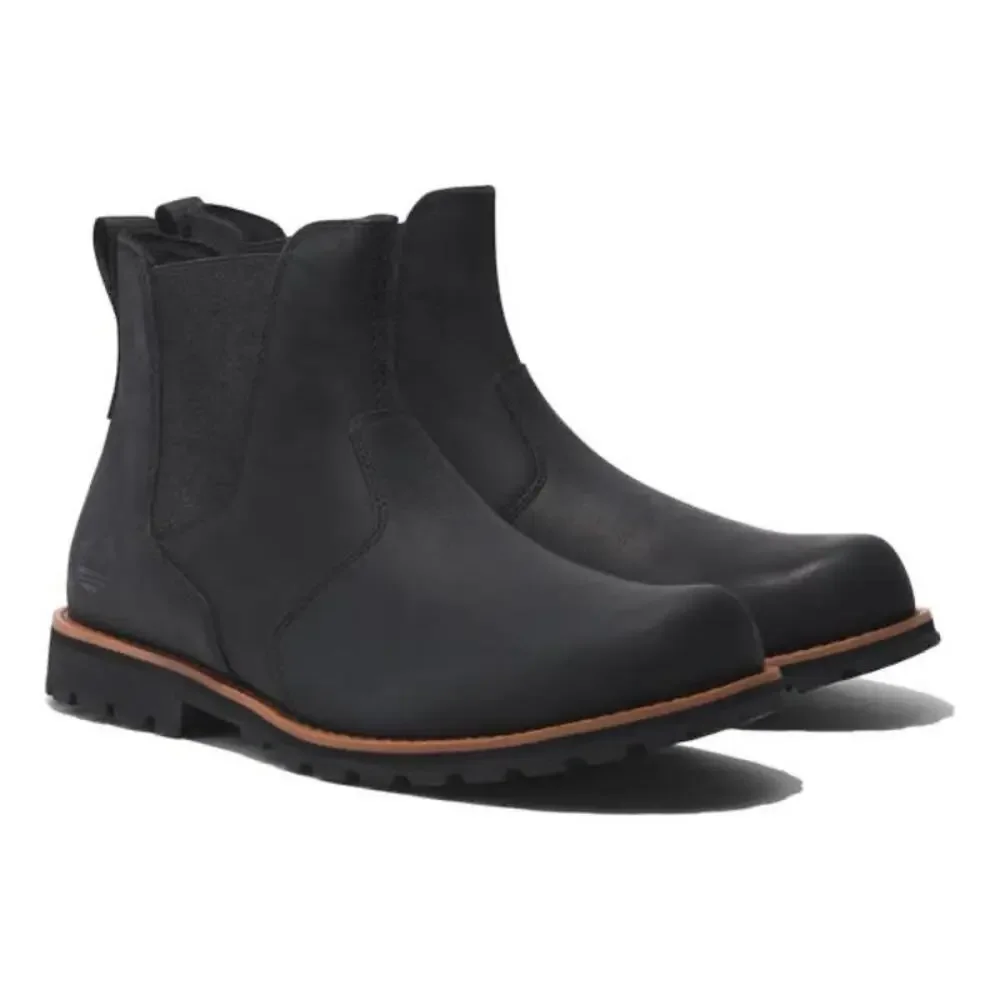 TIMBERLAND MEN'S 11.5 ATTLEBORO MID CHELSEA BOOT JET BLACK TB0A624N015 NIB